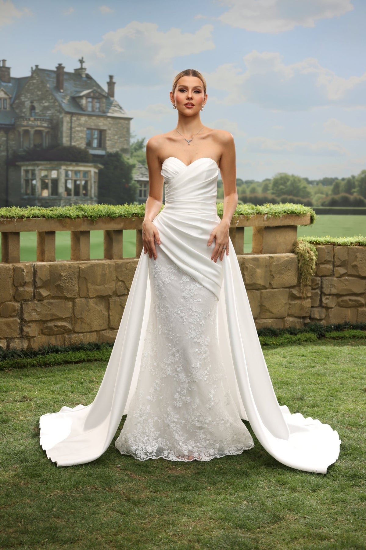 Orla white wedding dress front view 1