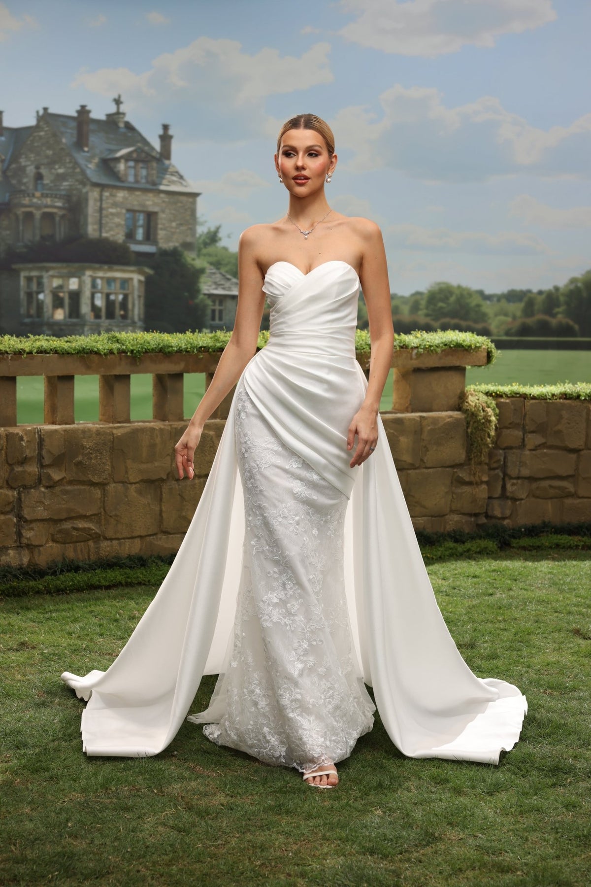 Orla white wedding dress side view 3