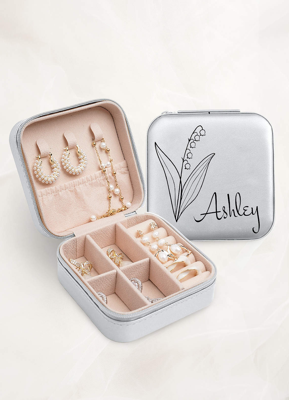 Personalized Jewelry Case — Light Silver — 图 24/62