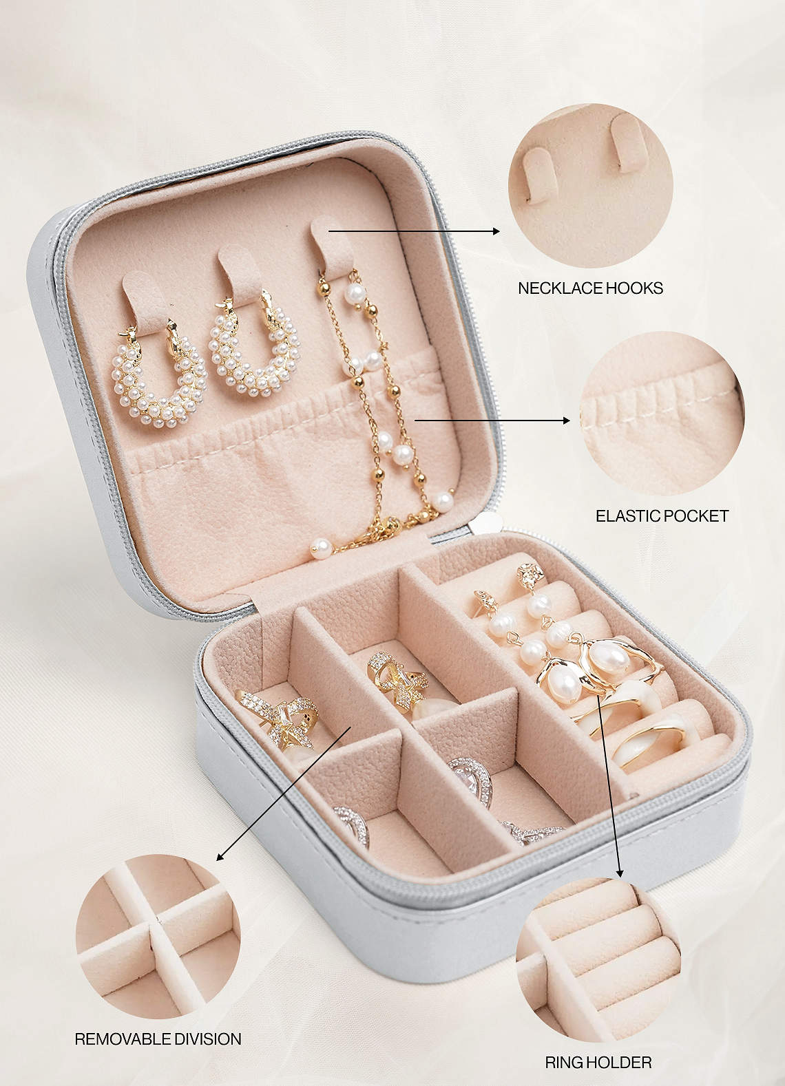 Personalized Jewelry Case — Light Silver — 图 36/62