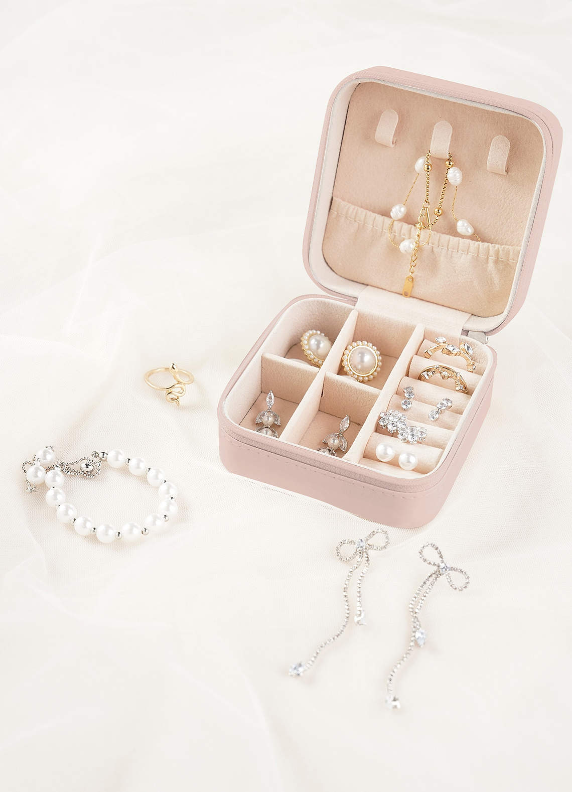 Personalized Jewelry Case — Blushing Pink — 图 20/62