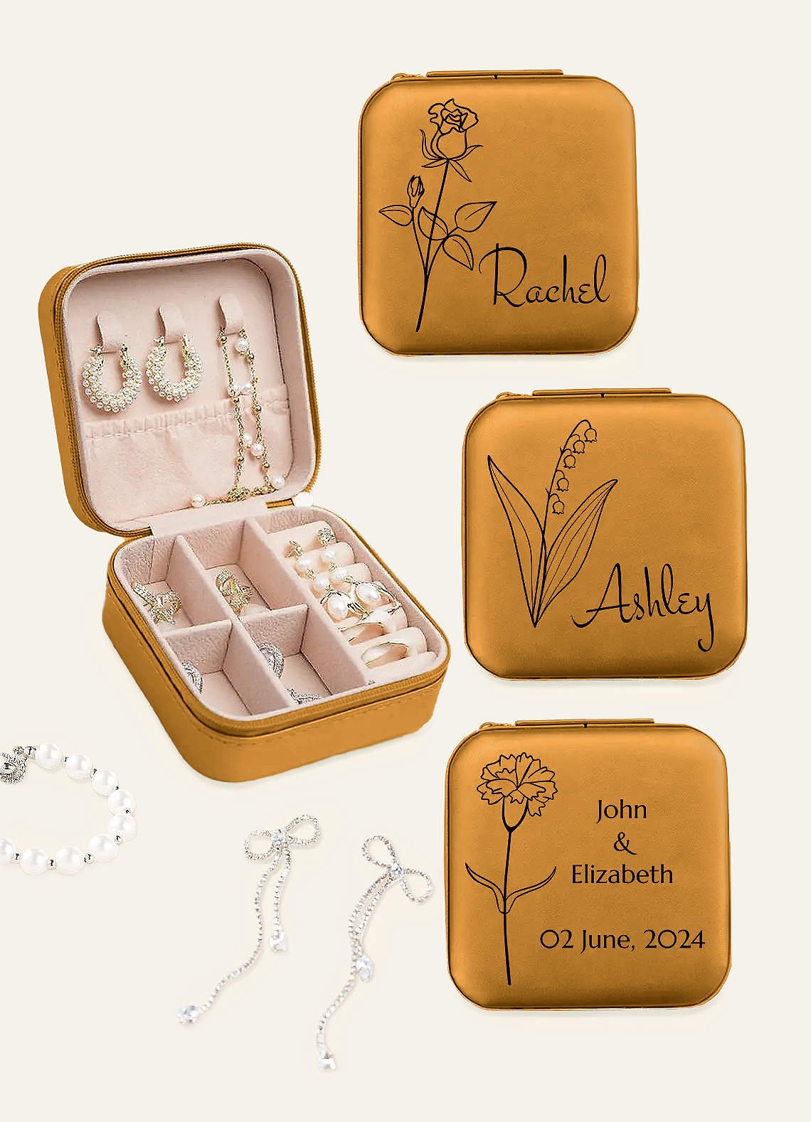 Personalized Jewelry Case — butterscotch — 图 4/62