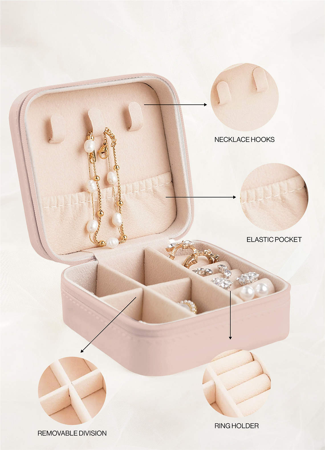 Personalized Jewelry Case — Blushing Pink — 图 32/62