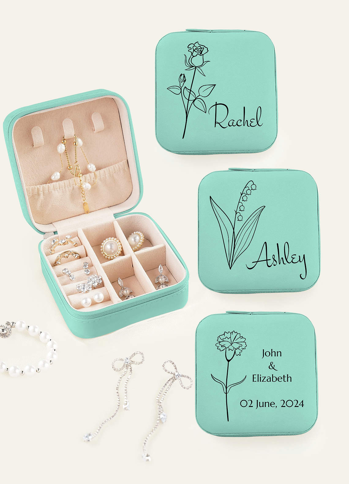 Personalized Jewelry Case — Sea Glass — 图 7/62