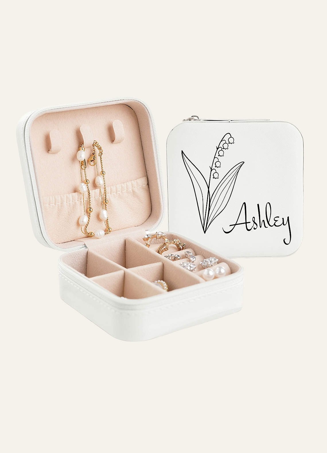 Personalized Jewelry Case — ivory — 图 11/62