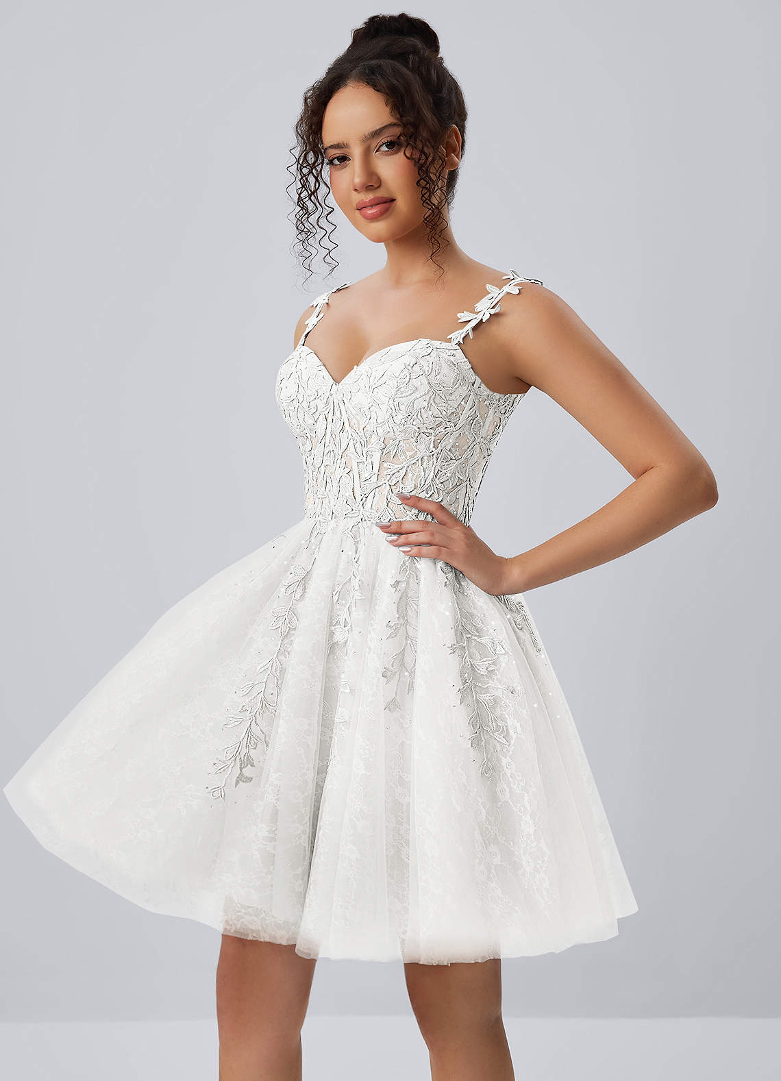Raphinase A-Line Sweetheart Tulle Prom Dress in black