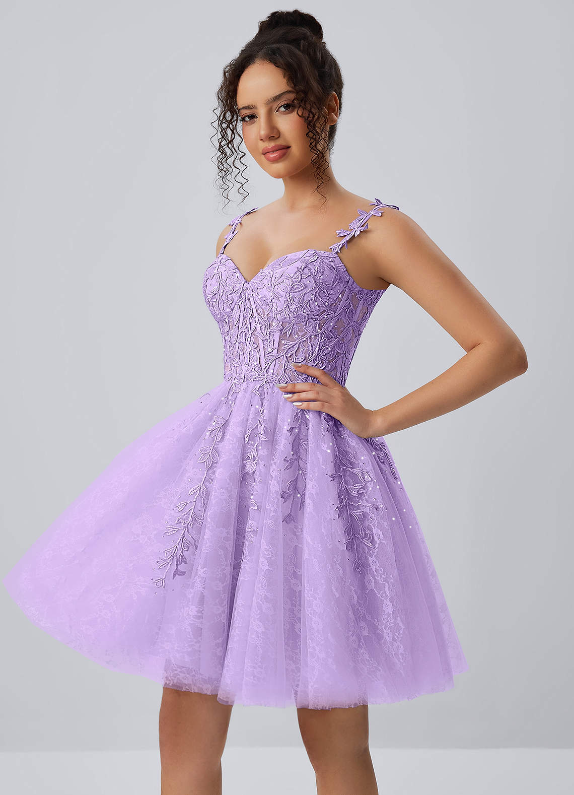 Raphinase A-Line Sweetheart Tulle Prom Dress in black