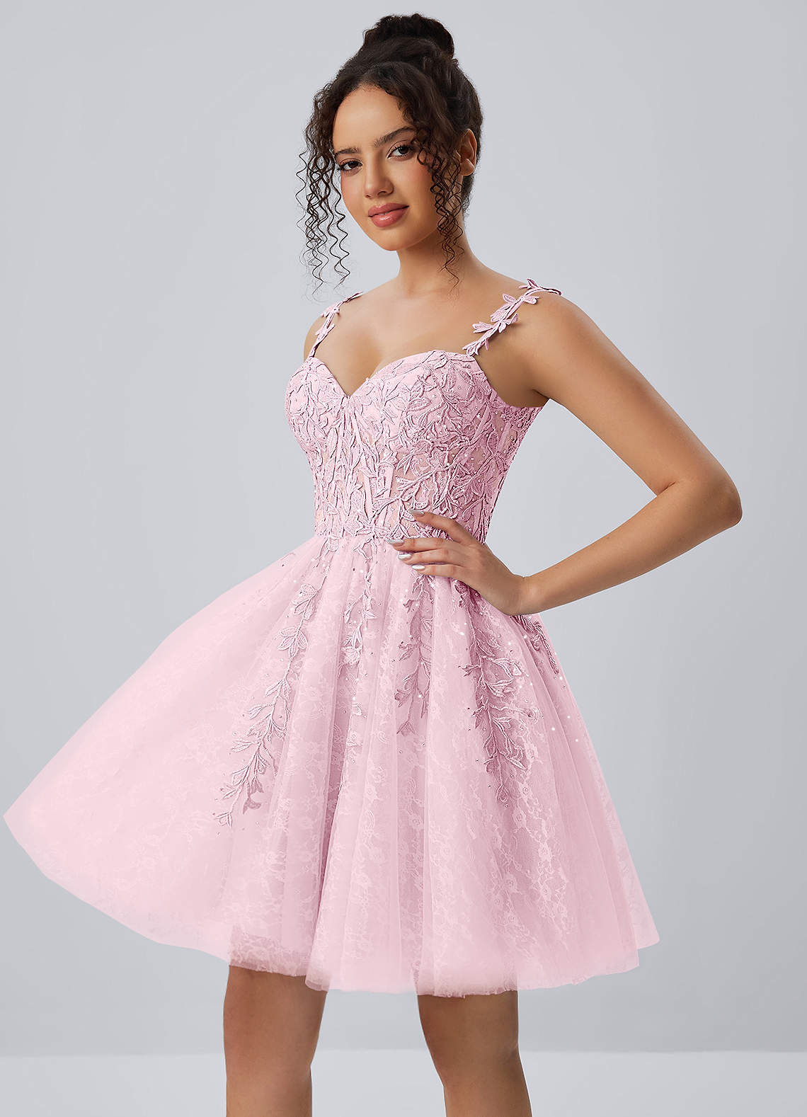 Raphinase A-Line Sweetheart Tulle Prom Dress in black