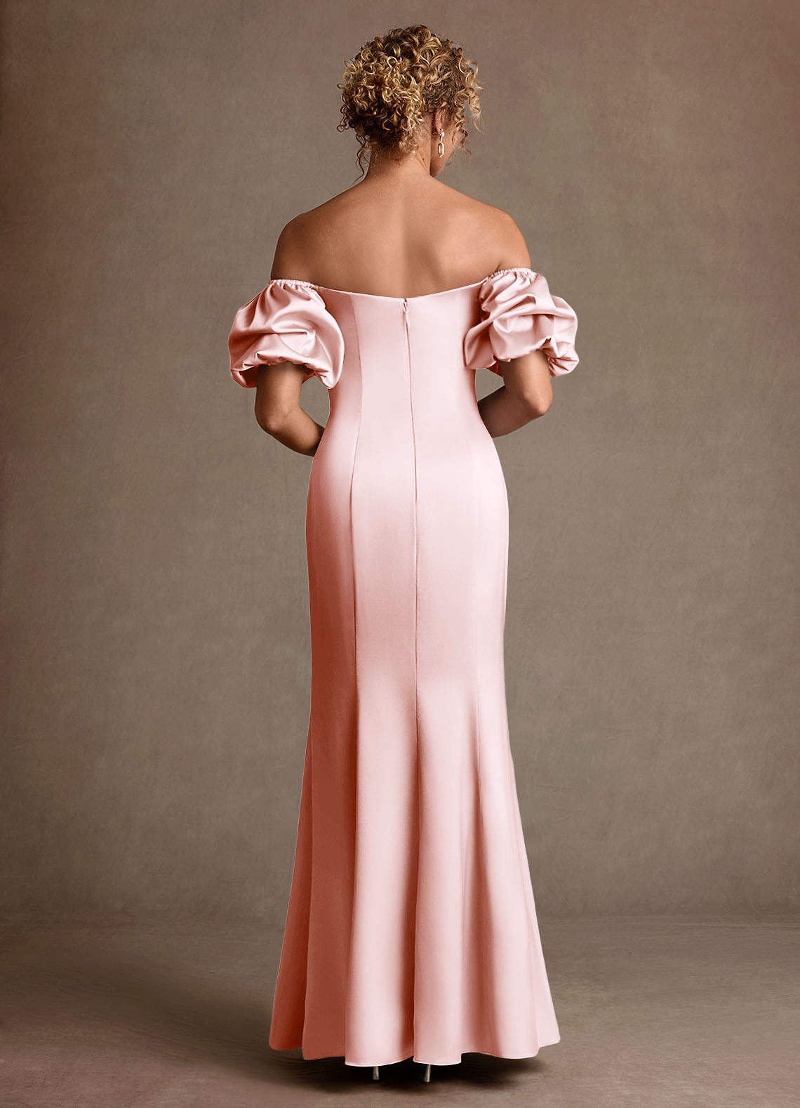 Redding Sheath Sweetheart Stretch Satin Mother of the Bride Dress in Blushing Pink