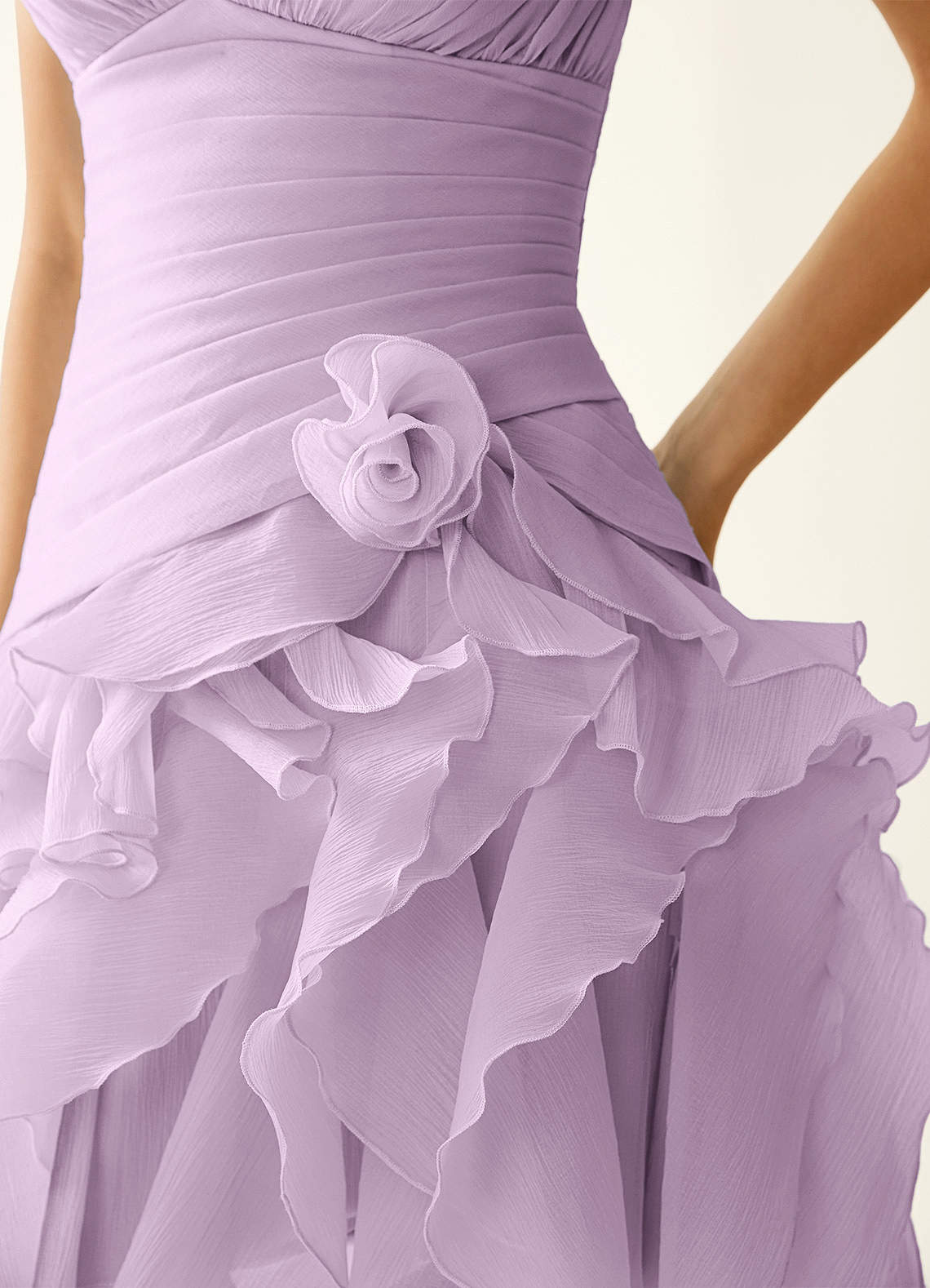 Rentina A-Line Mini Sweetheart Tiered Tulle Prom Dress in Lilac