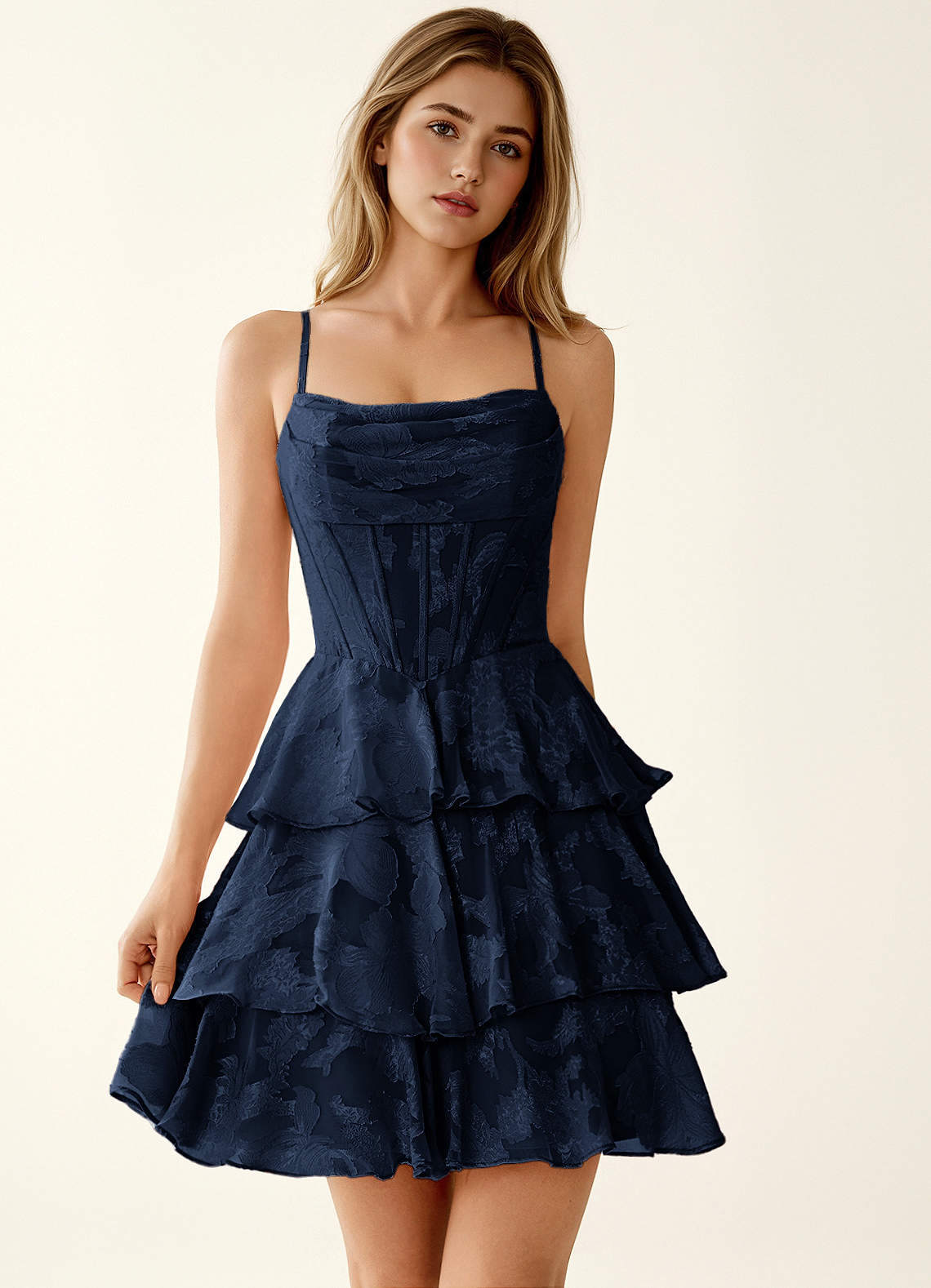 Rietta A-Line Sweetheart Floral Burnout Prom Dress in Dark Green