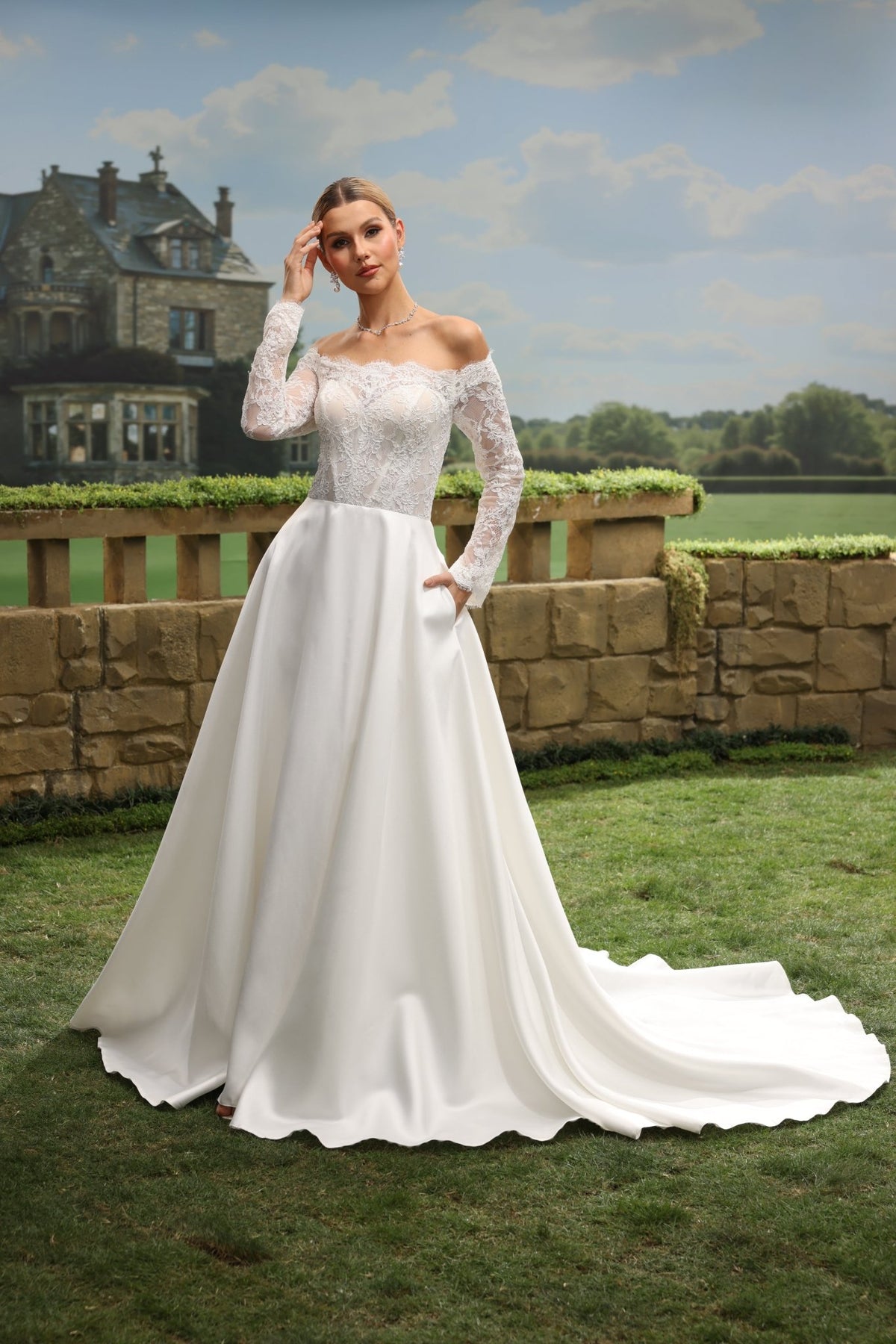 Rosalienne A-Line Off-the-Shoulder Sweetheart wedding dress — design detail 10
