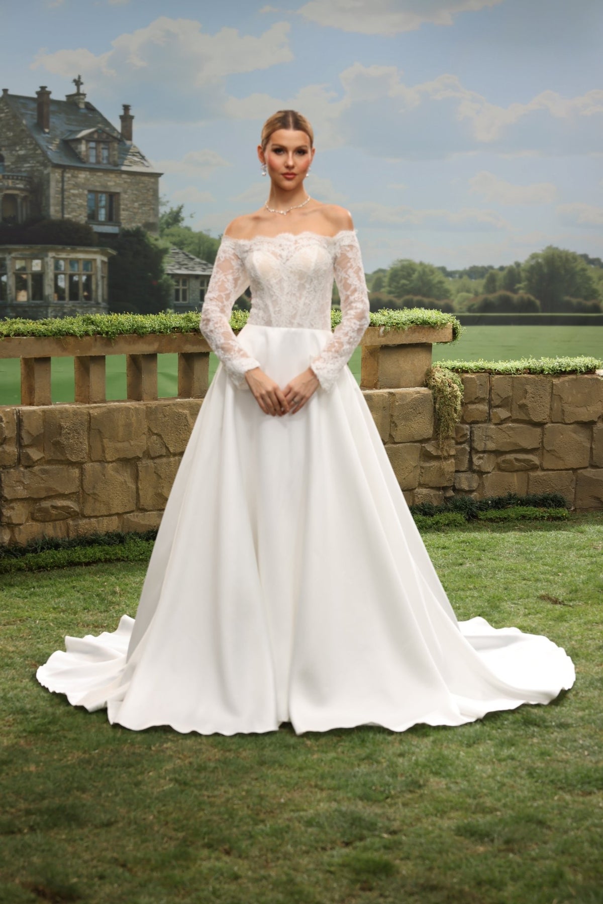 Rosalienne A-Line Off-the-Shoulder Sweetheart wedding dress — design detail 2