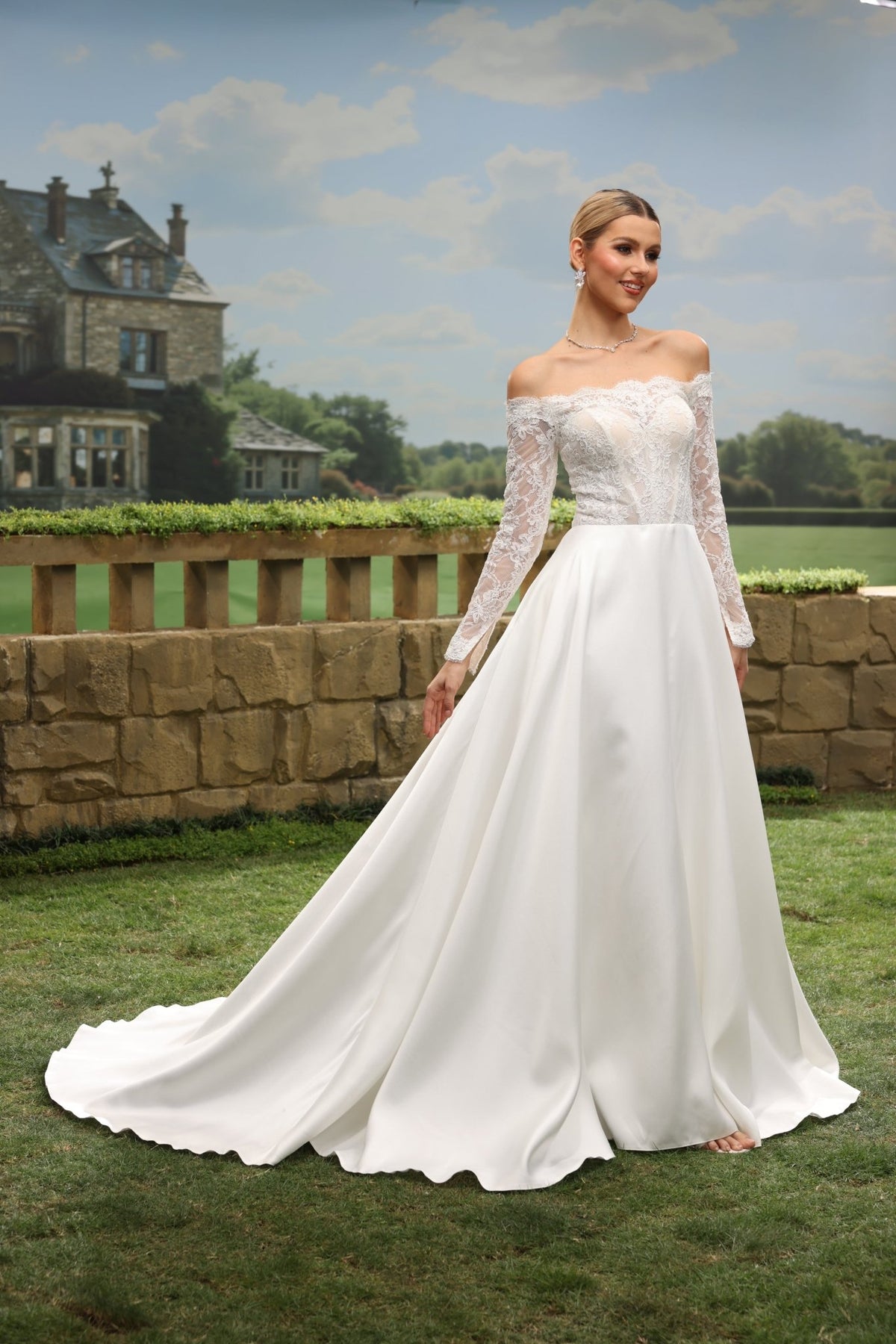 Rosalienne A-Line Off-the-Shoulder Sweetheart wedding dress — design detail 3