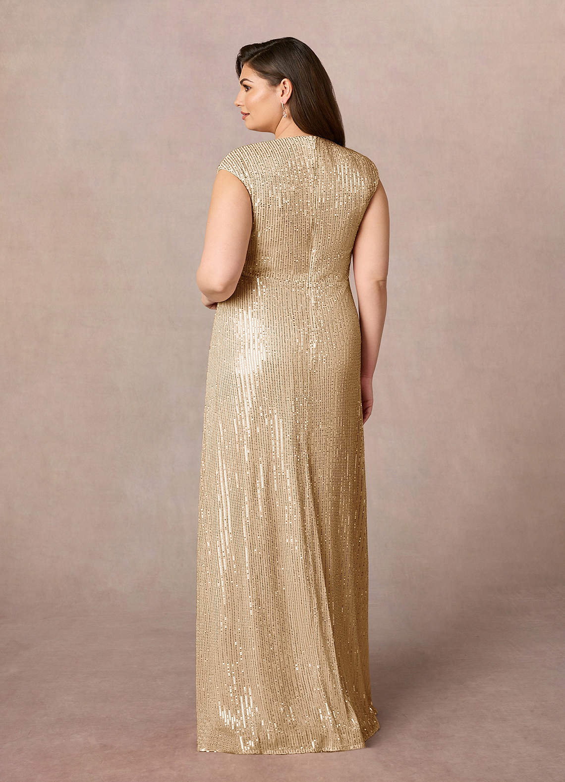 Sacramento A-Line V-Neck Sequined Tulle Mother of the Bride Dress