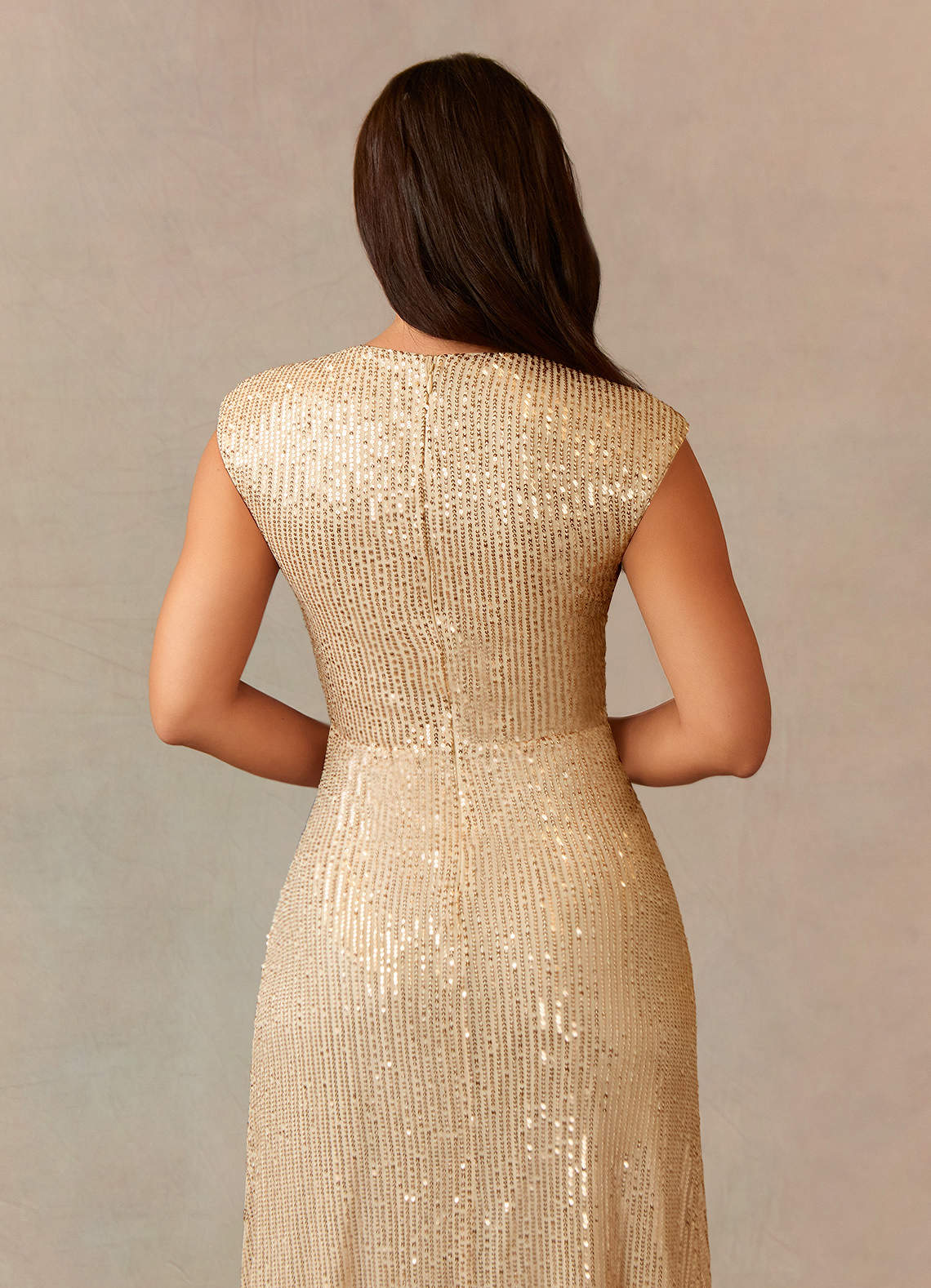 Sacramento A-Line V-Neck Sequined Tulle Mother of the Bride Dress