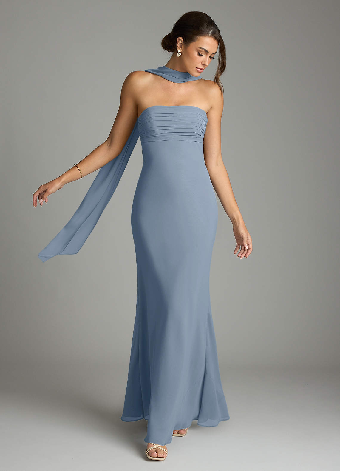Saylor Mermaid Strapless Chiffon Bridesmaid Dress