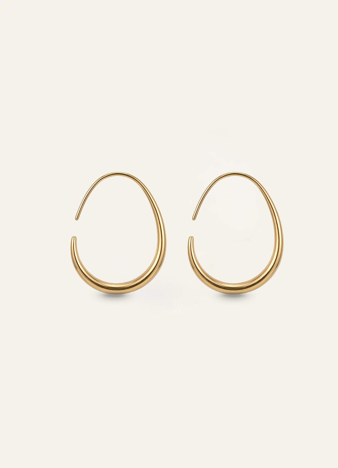 Sculpted Teardrop Hoop Earrings
