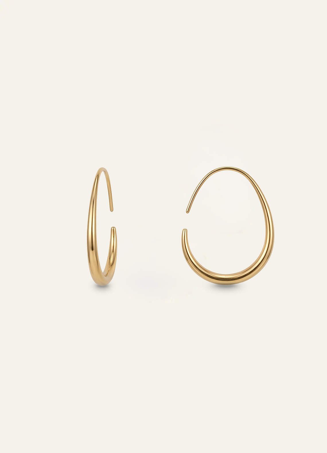 Sculpted Teardrop Hoop Earrings