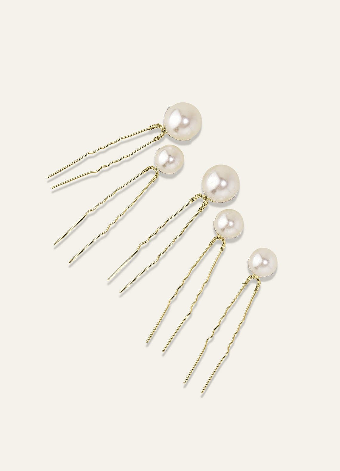 Singular Pearl Hairpins 18pic Set — Gold — 图 7/10