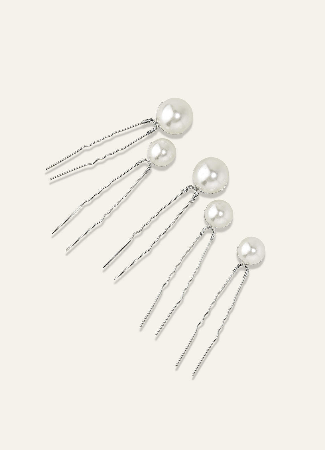 Singular Pearl Hairpins 18pic Set — Silver — 图 10/10