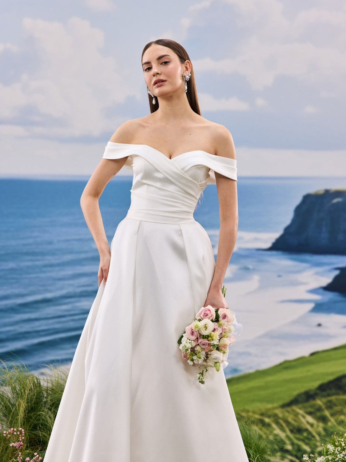 Sorelle satin wedding dress - view 7