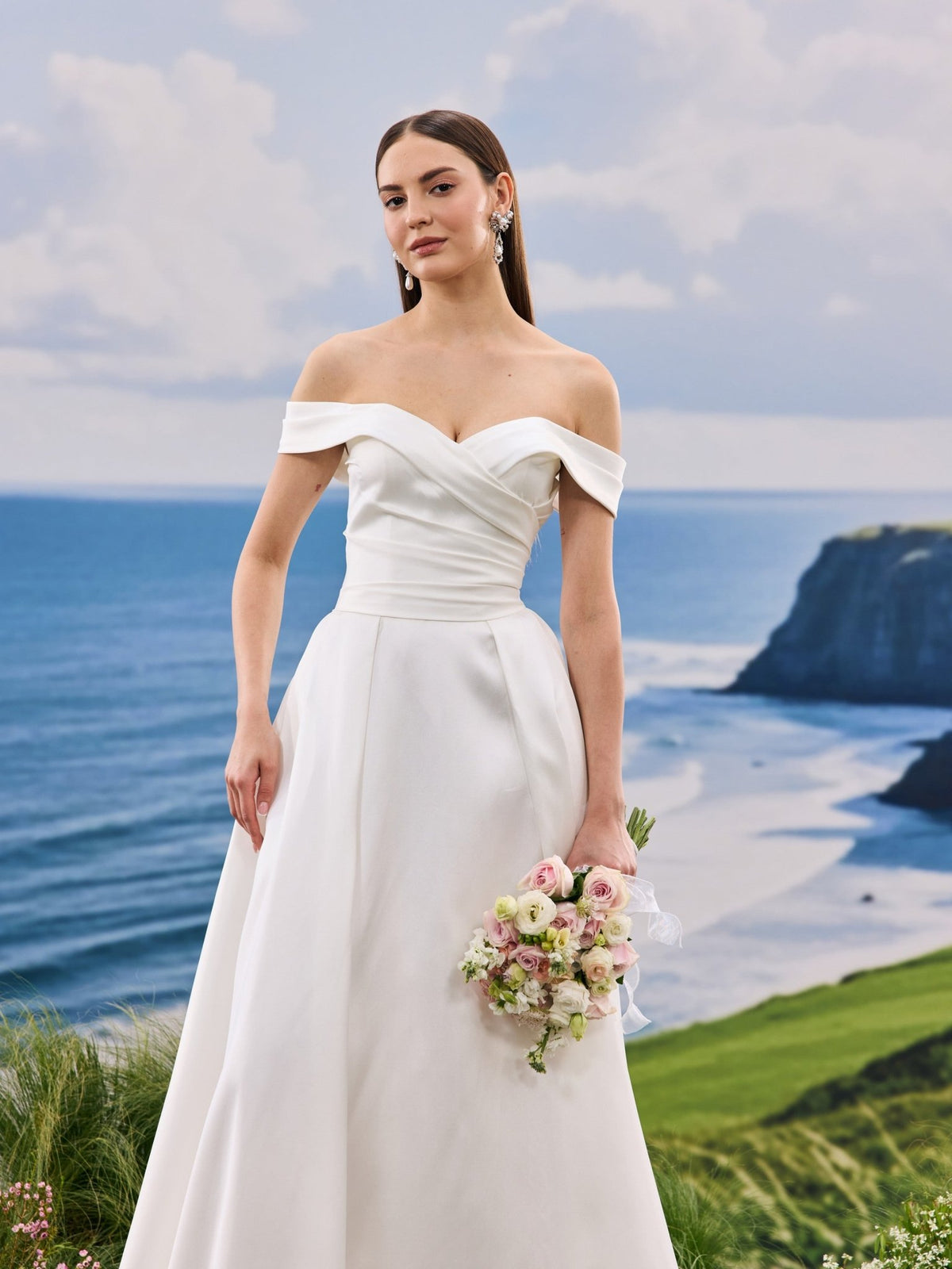 Sorelle satin wedding dress - view 6
