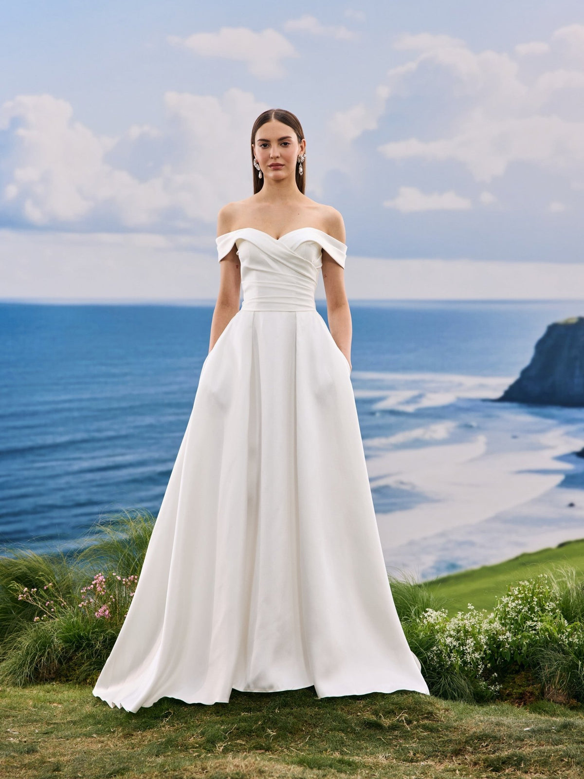 Sorelle satin wedding dress - view 1