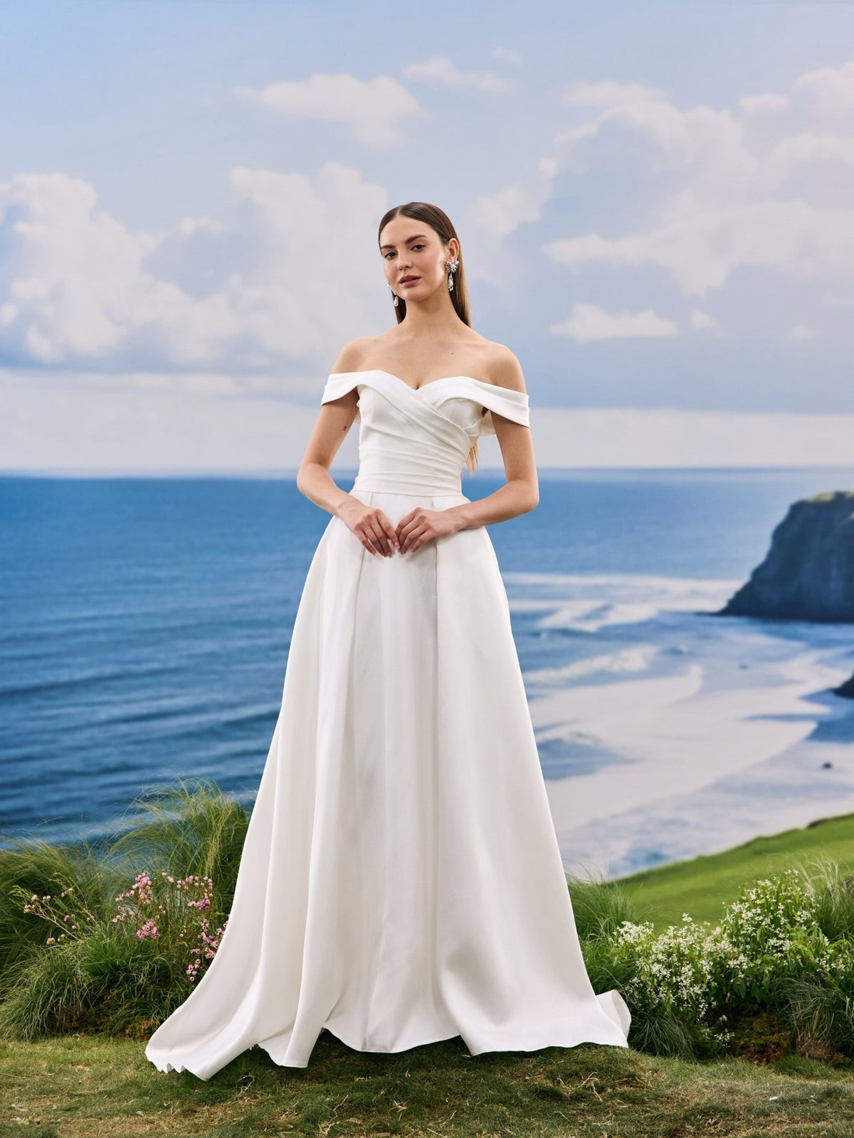 Sorelle satin wedding dress - view 8