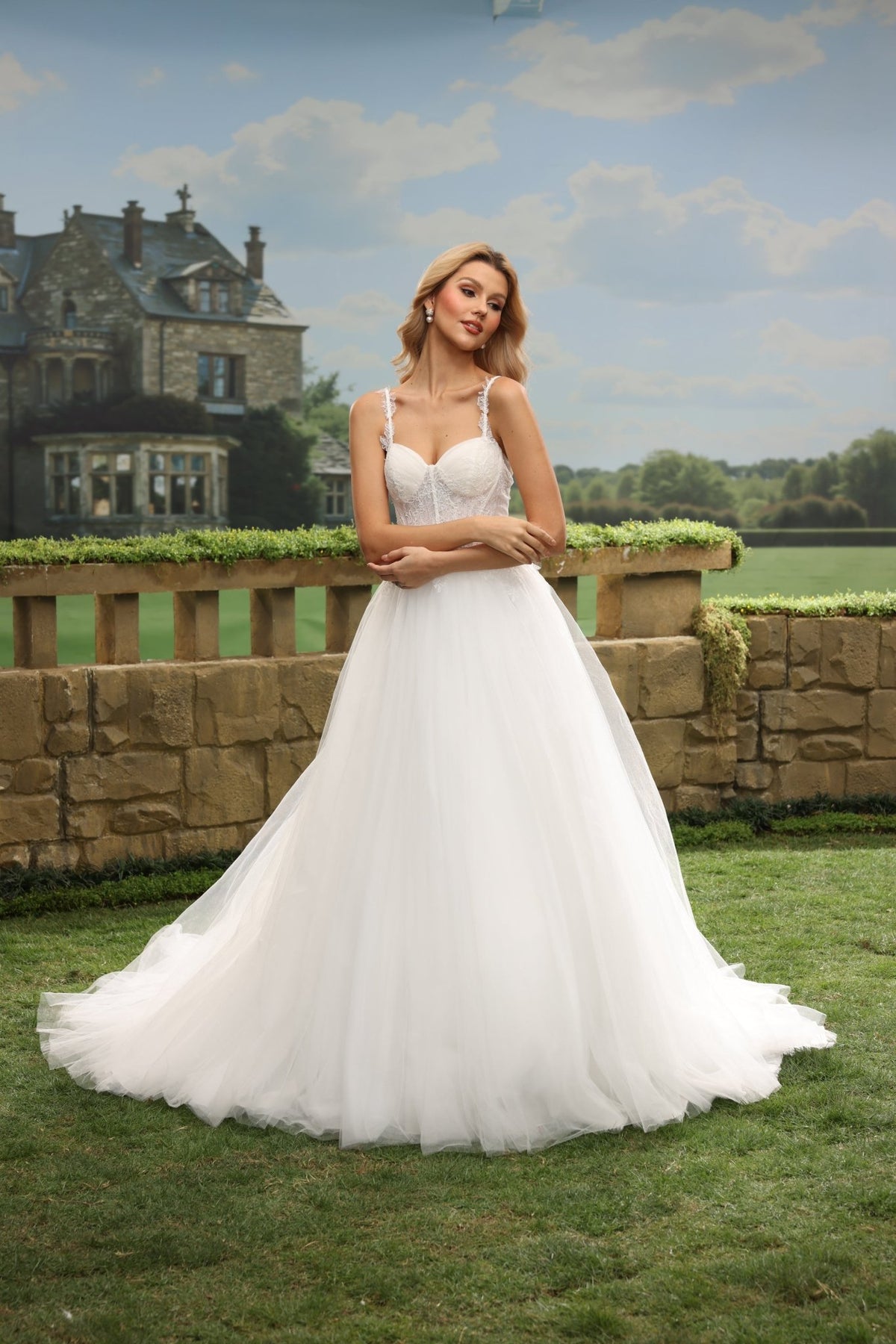 Talia white wedding dress side view 3