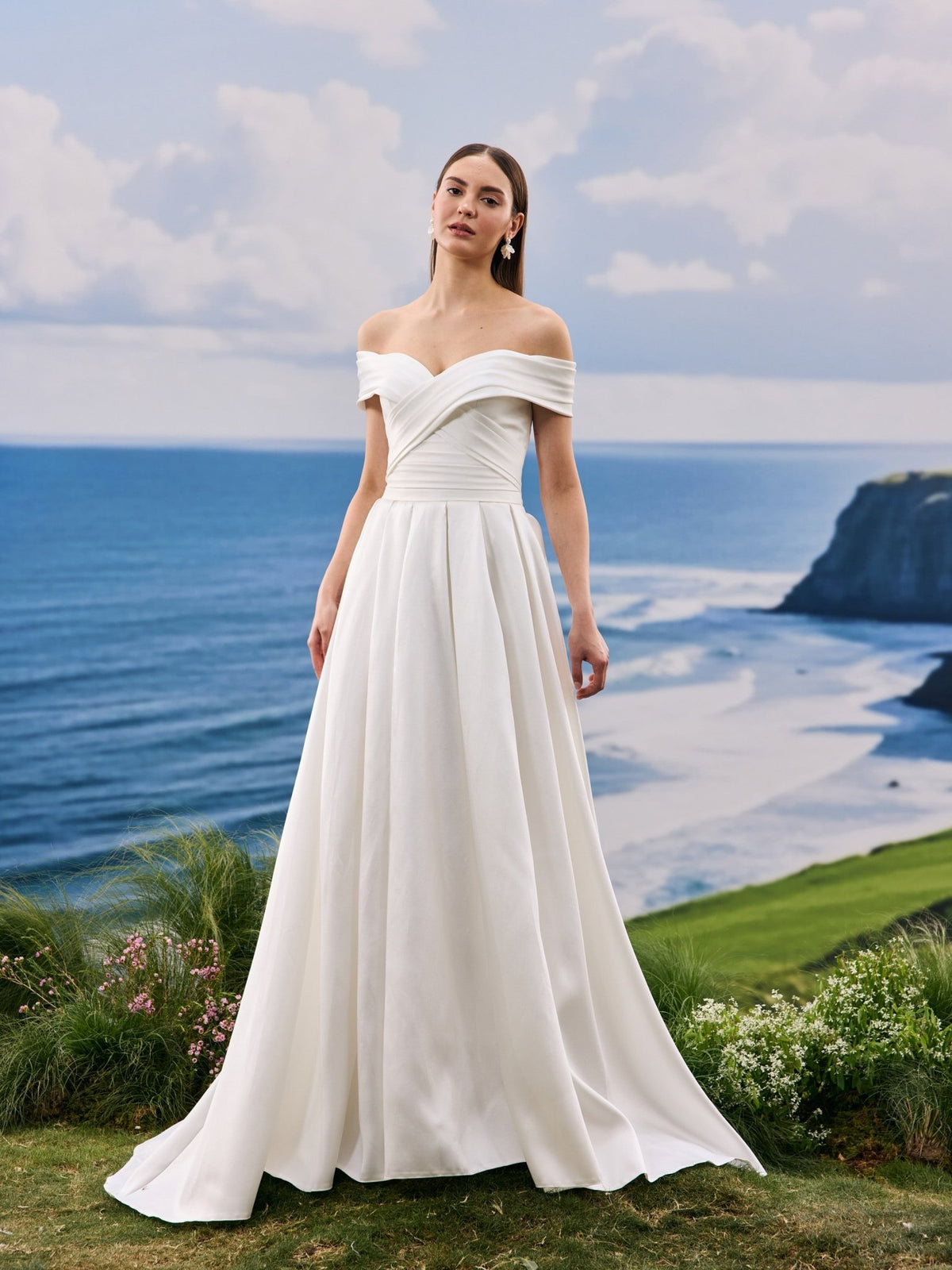 Tavelle satin wedding dress - view 2
