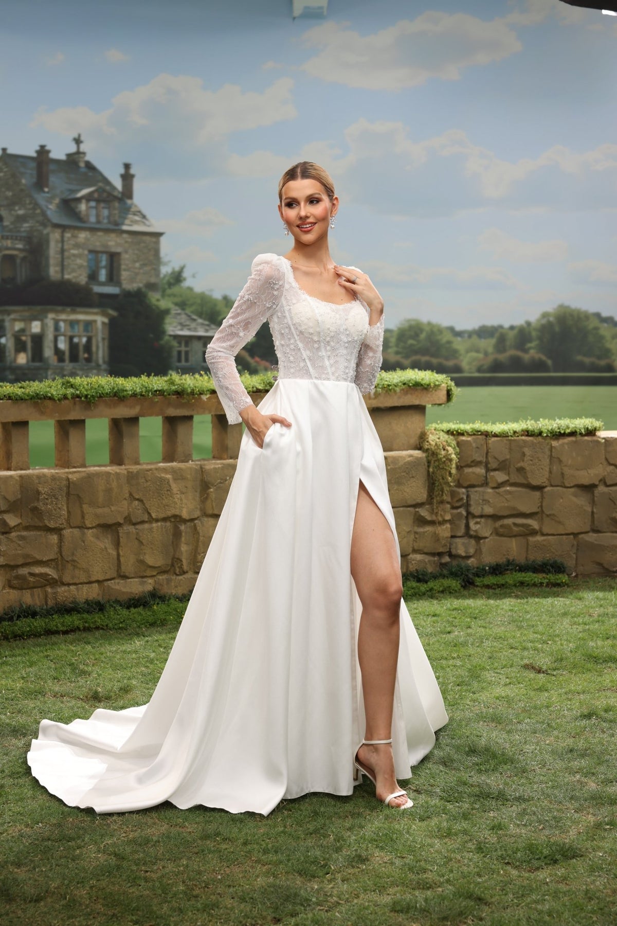 Uvella A-Line Scoop-Neck wedding dress — design detail 9