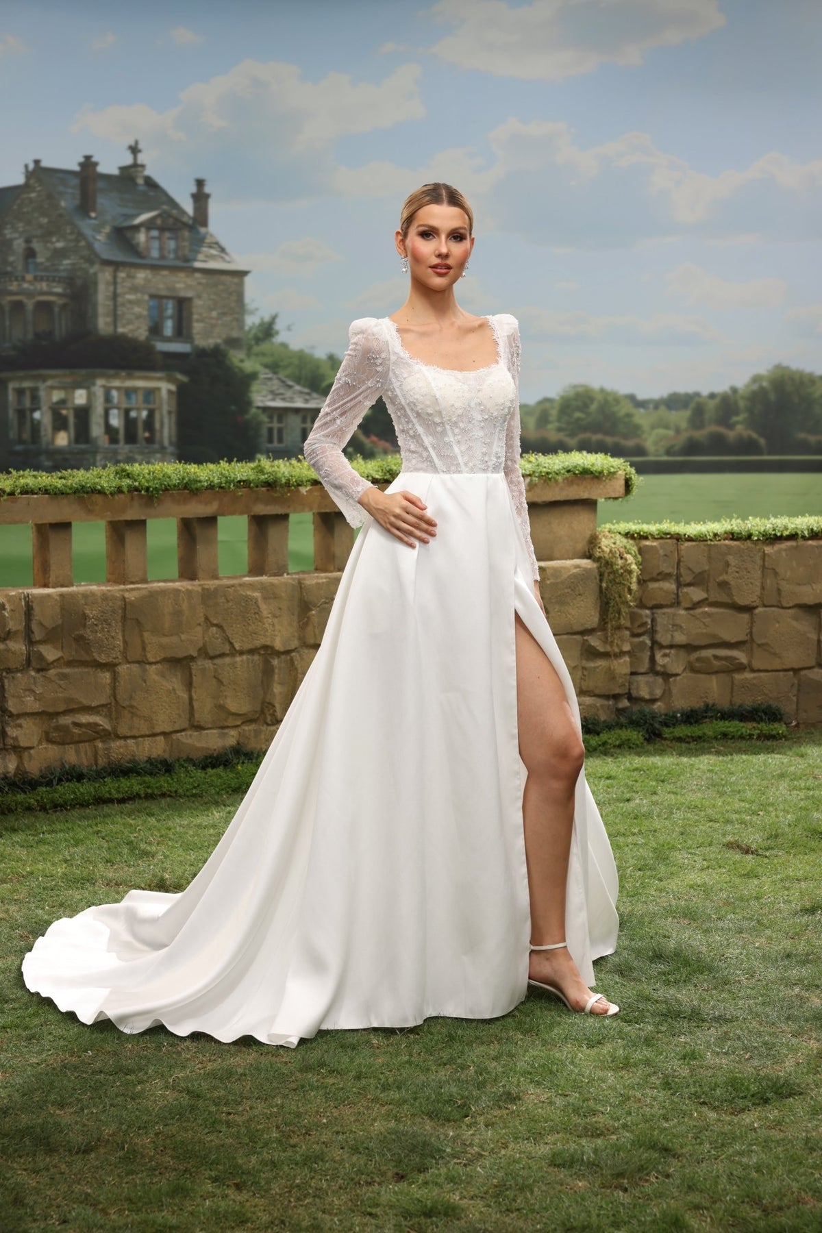 Uvella A-Line Scoop-Neck wedding dress — design detail 3