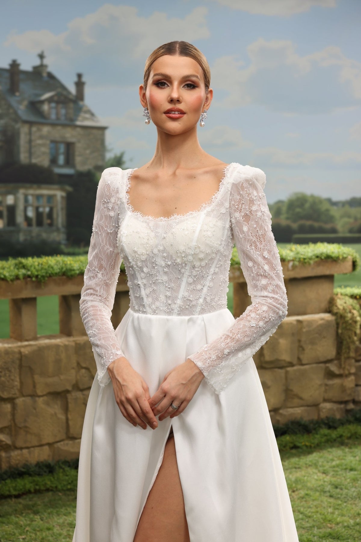 Uvella A-Line Scoop-Neck wedding dress — design detail 6