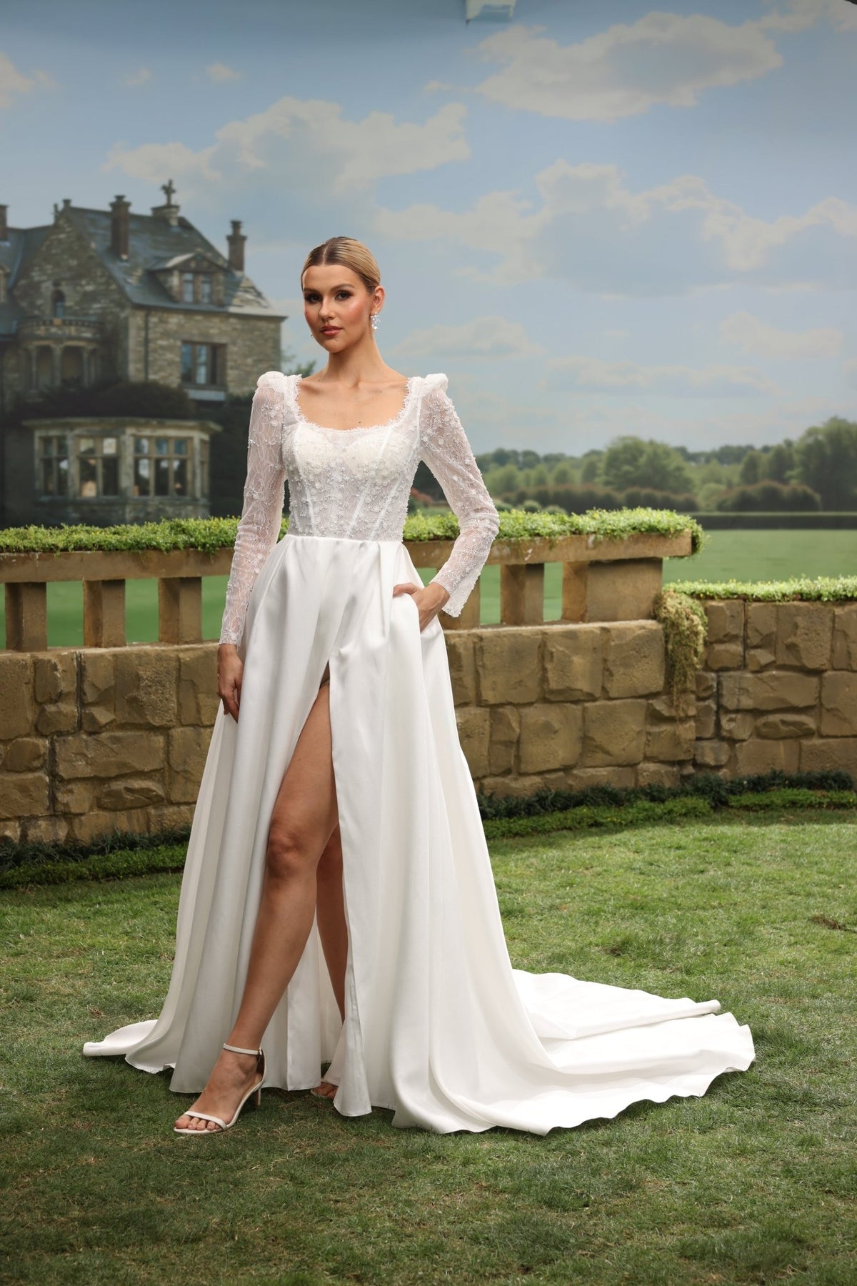 Uvella A-Line Scoop-Neck wedding dress — design detail 10