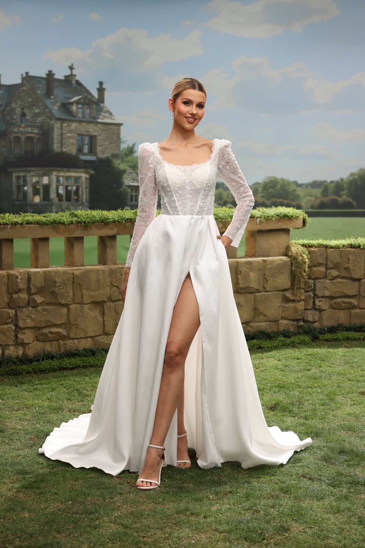 Uvella A-Line Scoop-Neck wedding dress — design detail 8