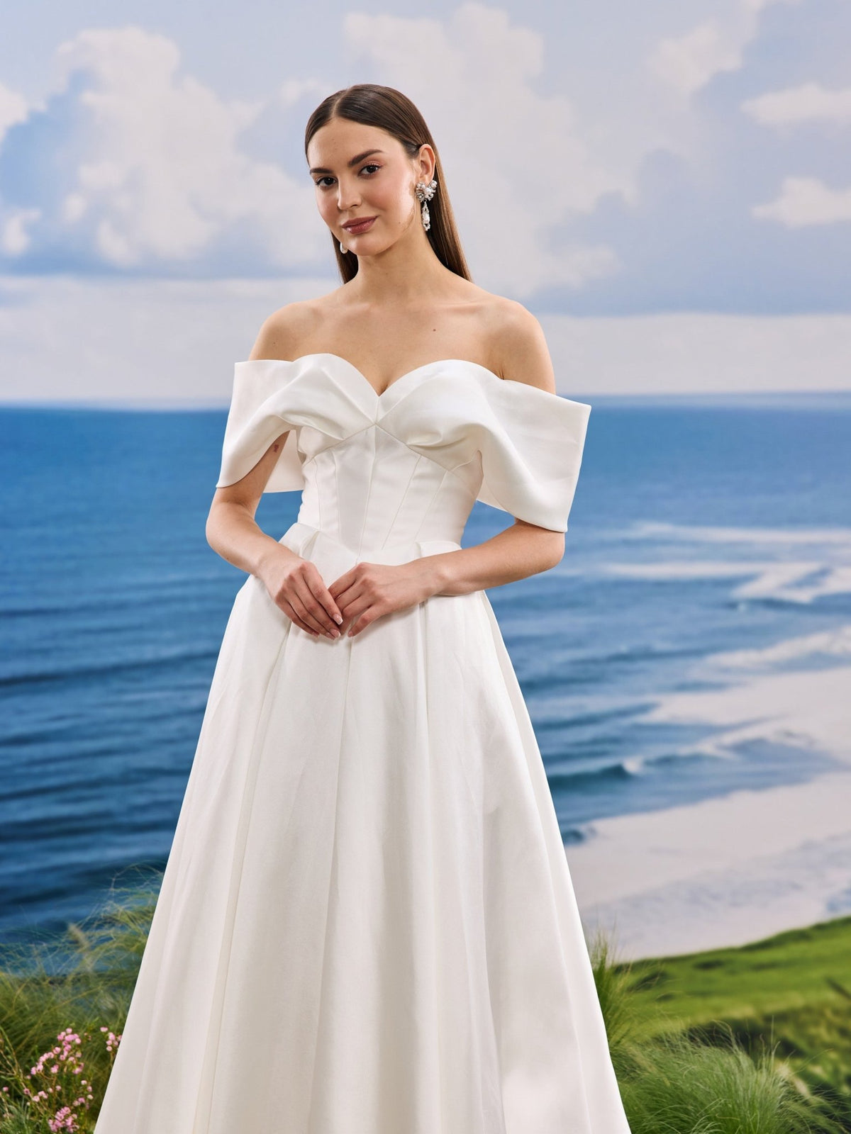 Valessia satin wedding dress - view 6
