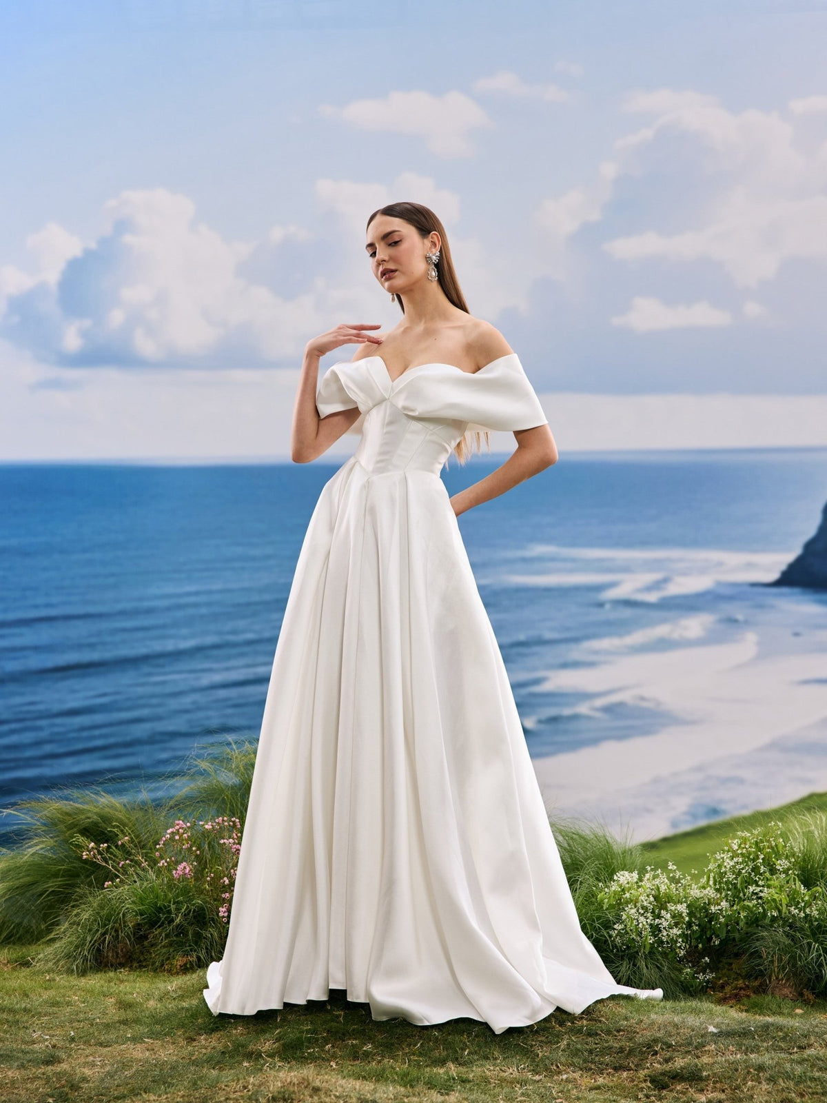 Valessia satin wedding dress - view 8