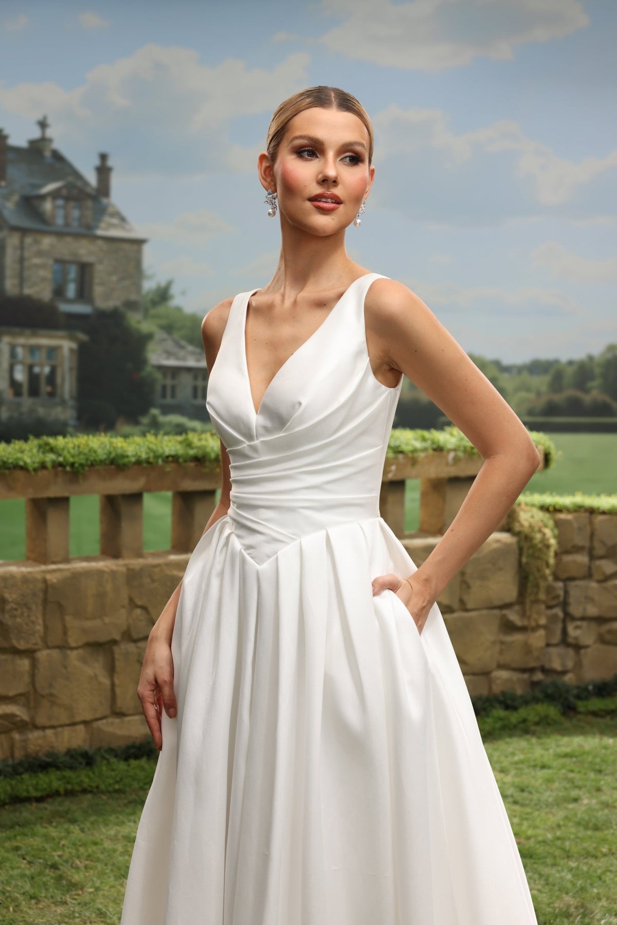 Vela A-Line V-Neck wedding dress — design detail 6
