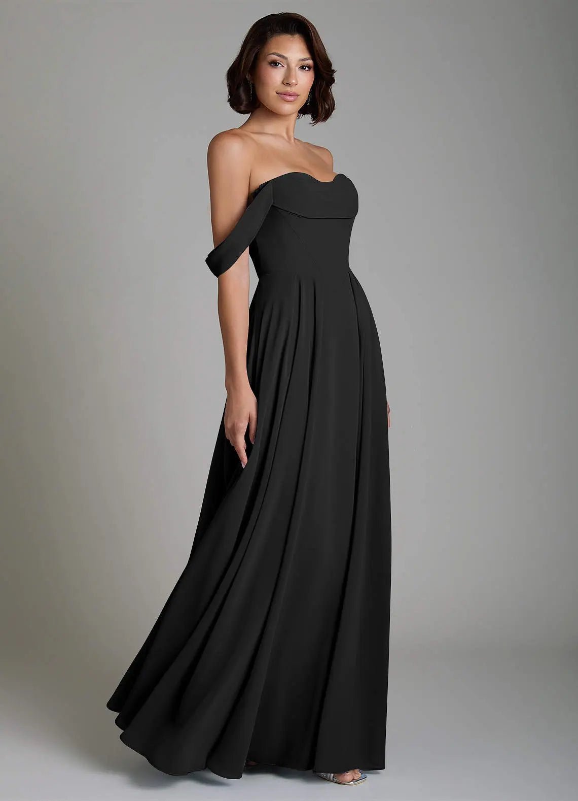 Loisa A-Line Off-the-Shoulder Chiffon Bridesmaid Dress