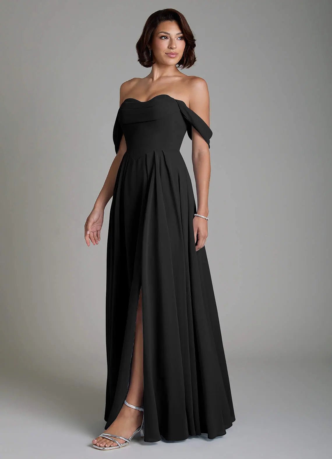 Loisa A-Line Off-the-Shoulder Chiffon Bridesmaid Dress