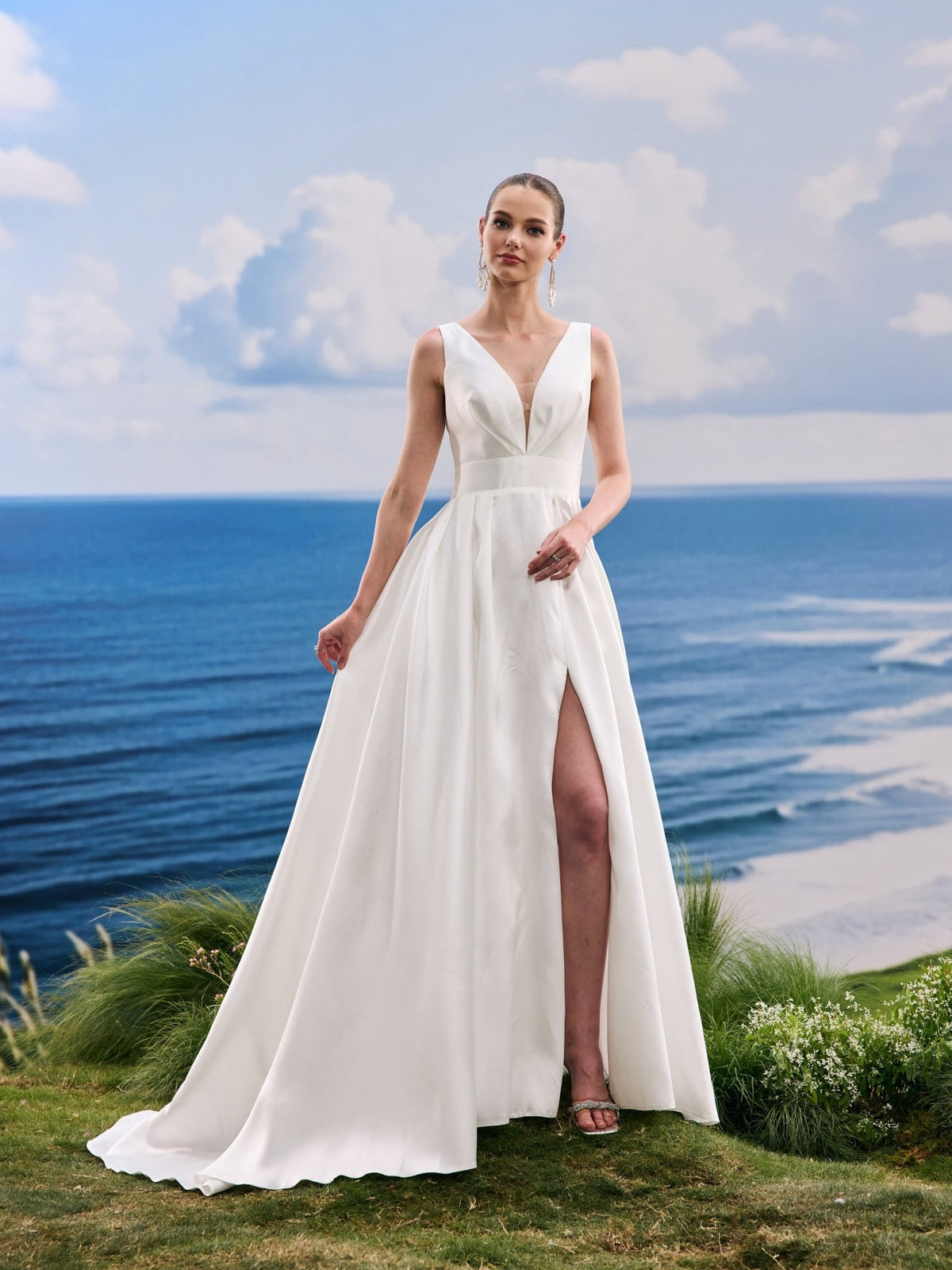 Veyra satin wedding dress - view 10