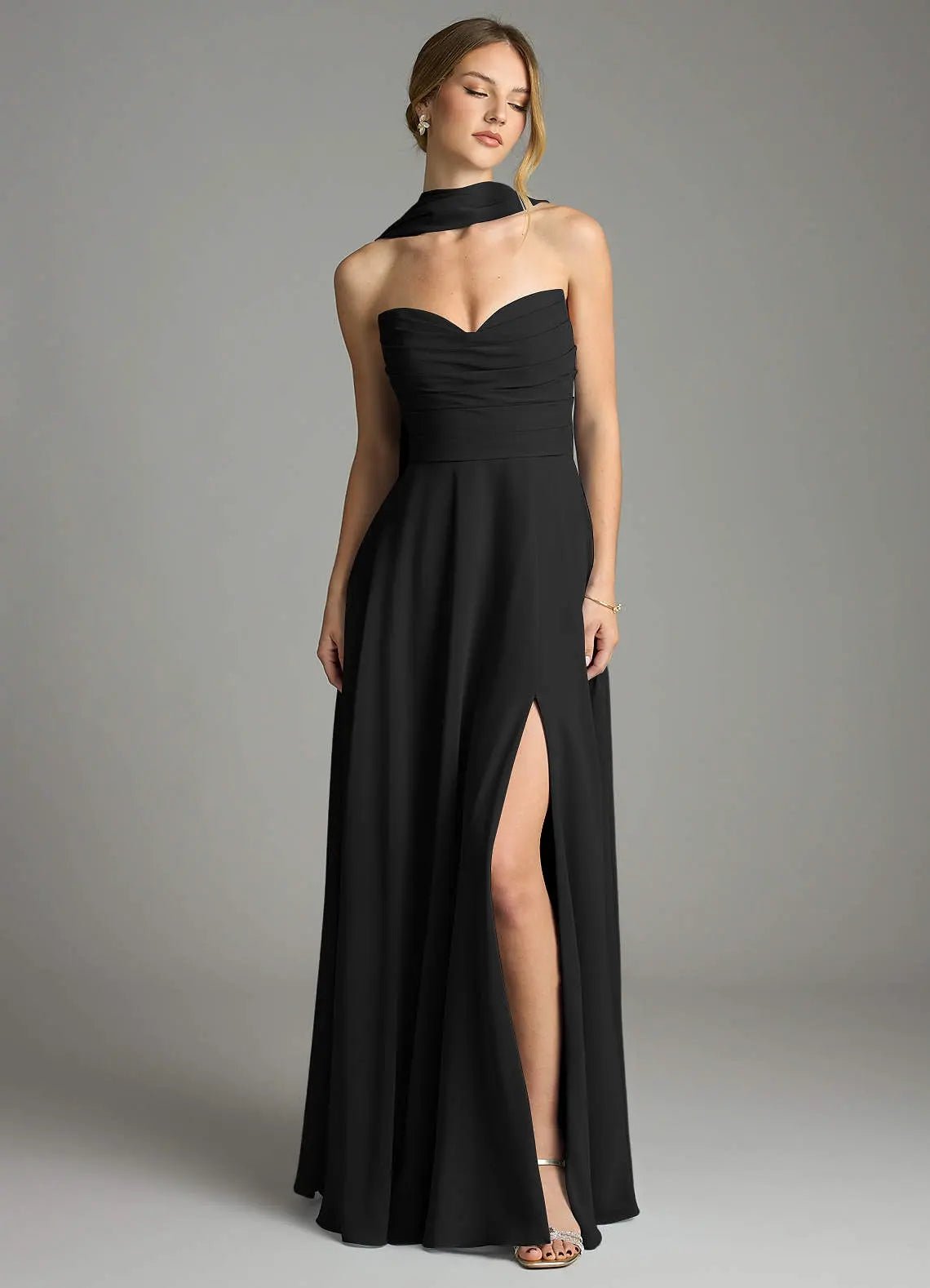 Ayla A-Line V-Neck Chiffon Bridesmaid Dress