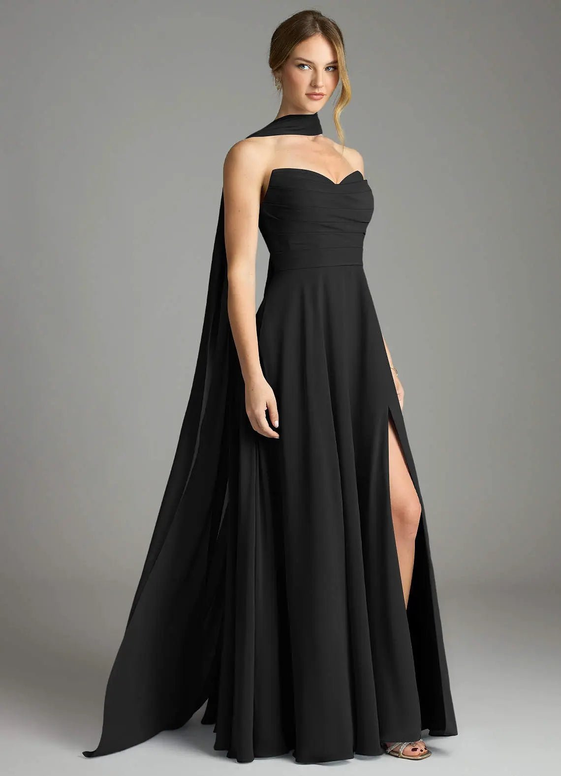 Ayla A-Line V-Neck Chiffon Bridesmaid Dress