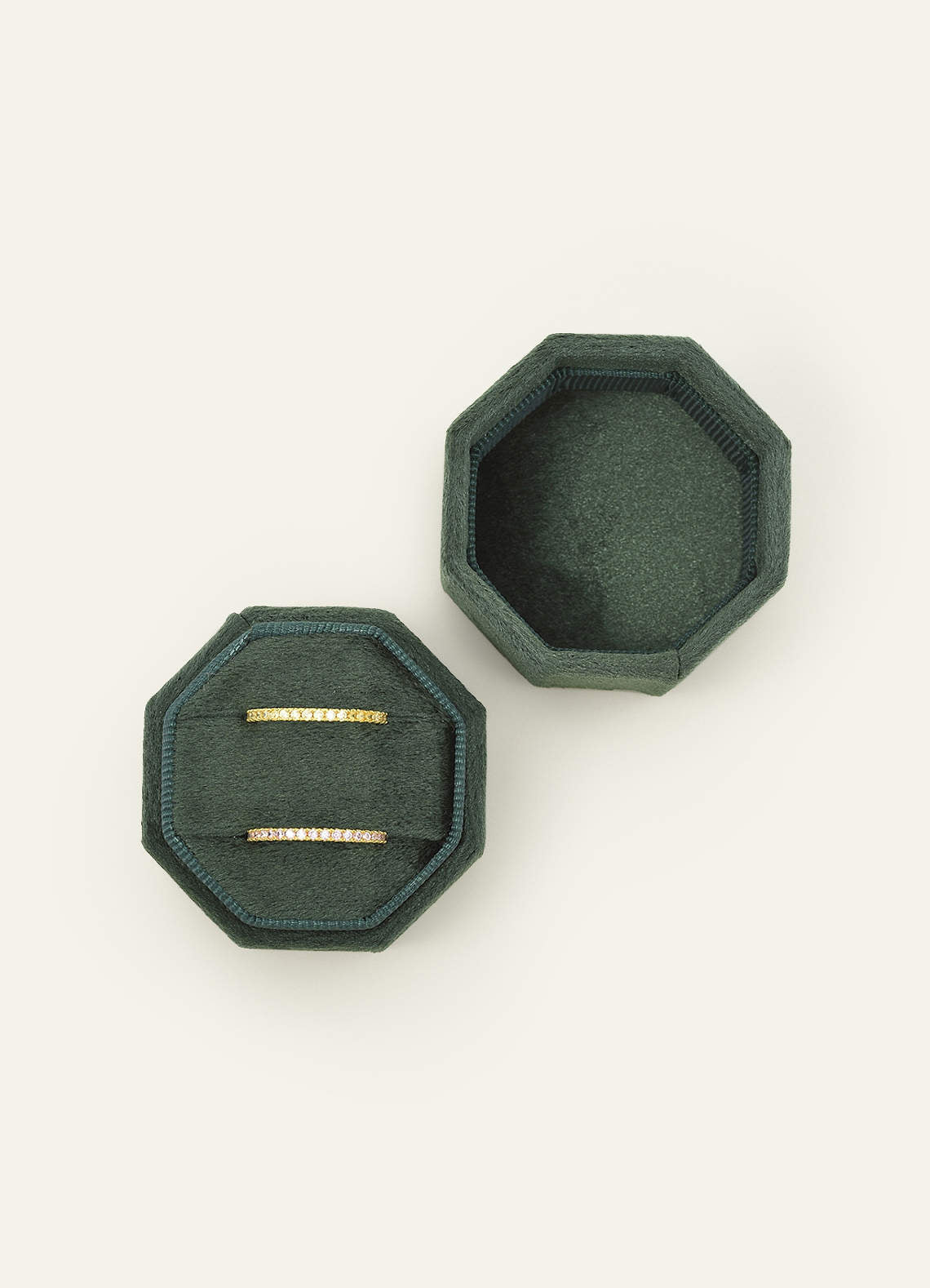 Wedding Day Velvet Ring Box — Dark Green — 图 26/132