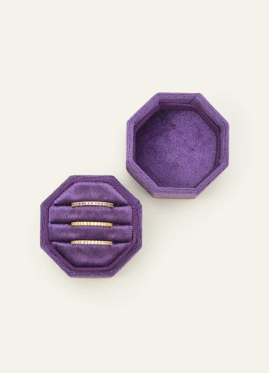 Wedding Day Velvet Ring Box — Dark Purple — 图 46/132