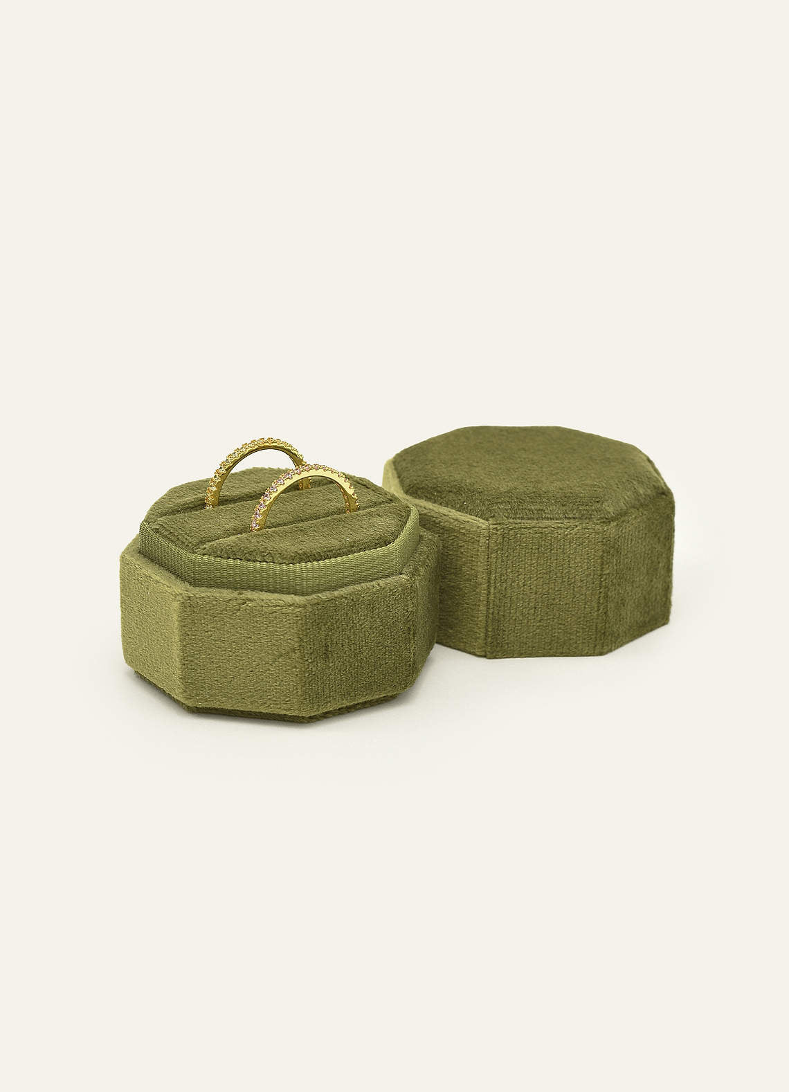 Wedding Day Velvet Ring Box — Moss Green — 图 48/132