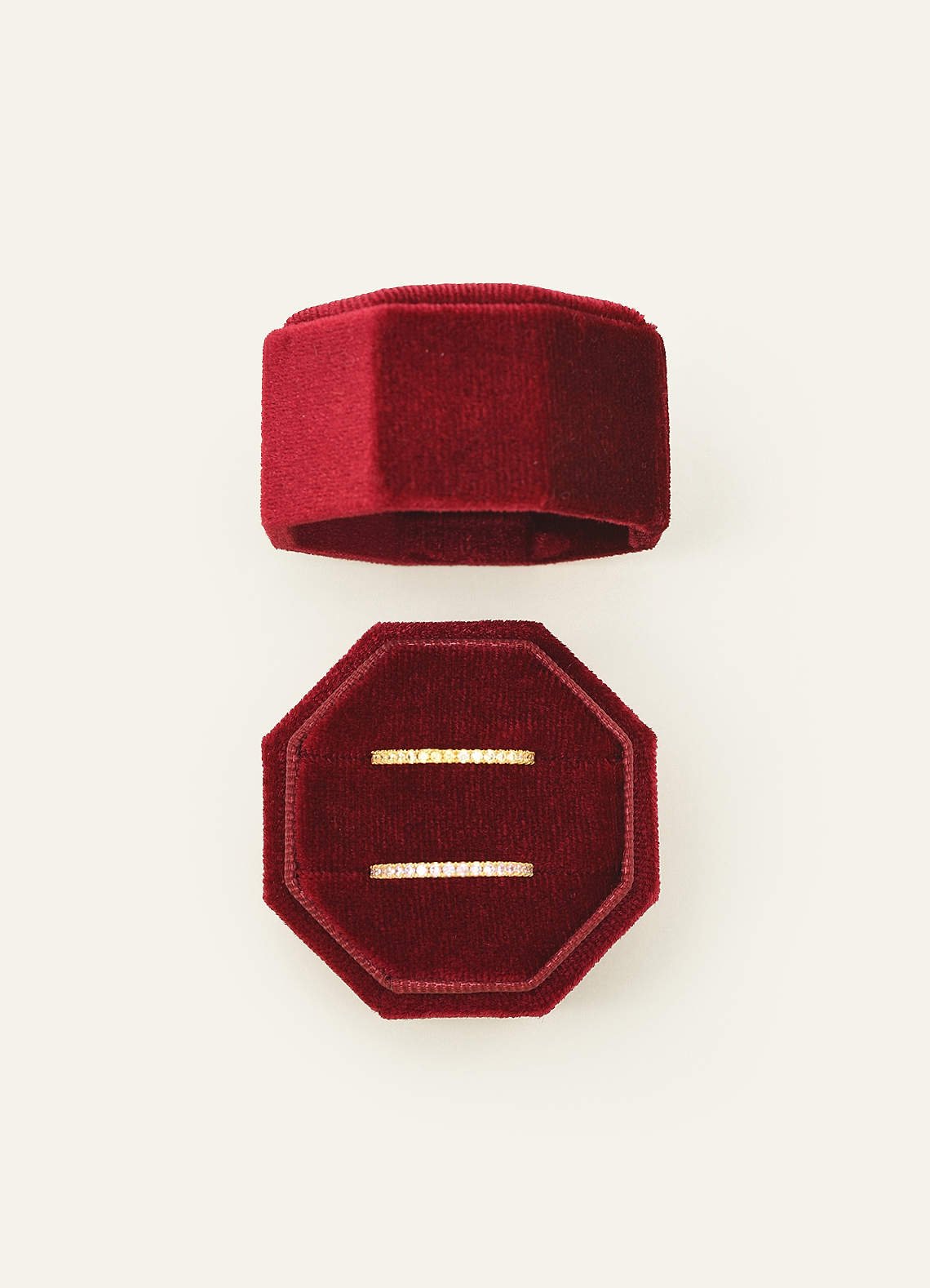 Wedding Day Velvet Ring Box — Red — 图 9/132