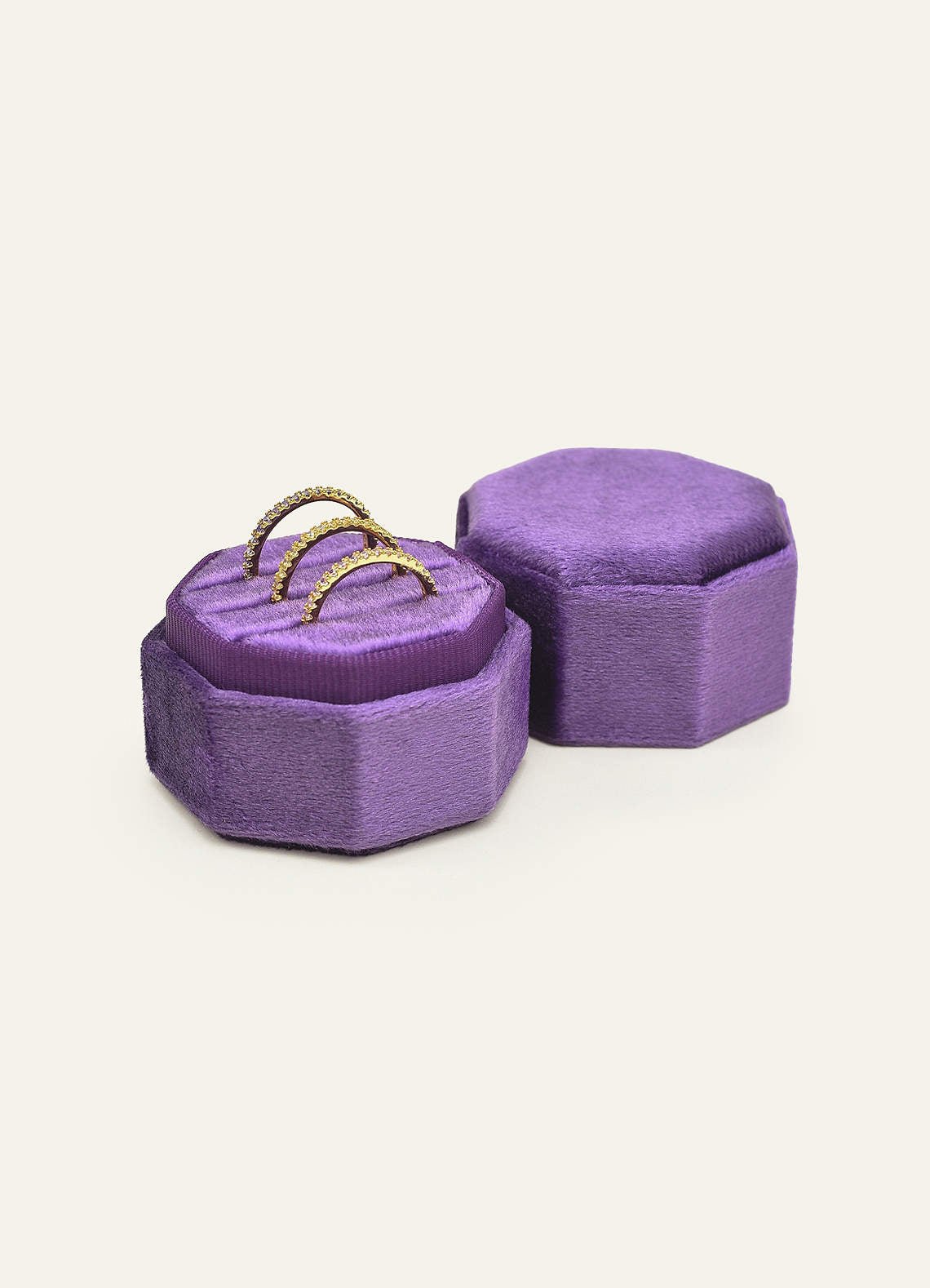 Wedding Day Velvet Ring Box — Dark Purple — 图 68/132