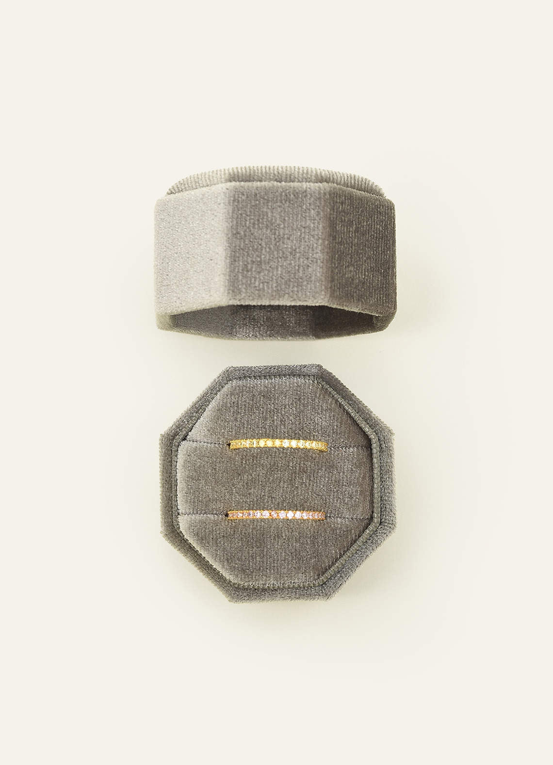 Wedding Day Velvet Ring Box — Grey — 图 14/132